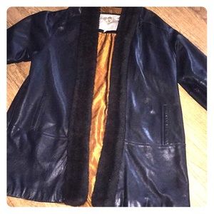 ladies leather coat